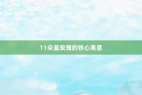11朵蓝玫瑰的铁心寓意
